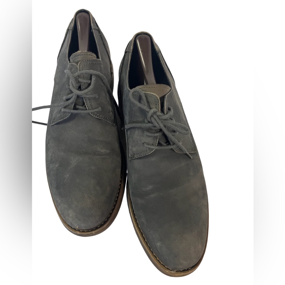 Type Z Size 10.5 Smokey blue mens lace up slip on suede